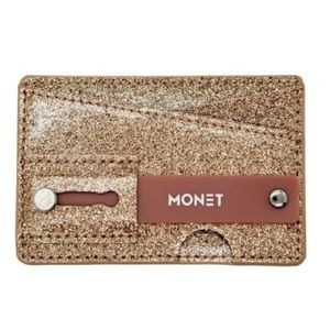 Monet Rose Gold Glitter Wallet Grip And Kickstand